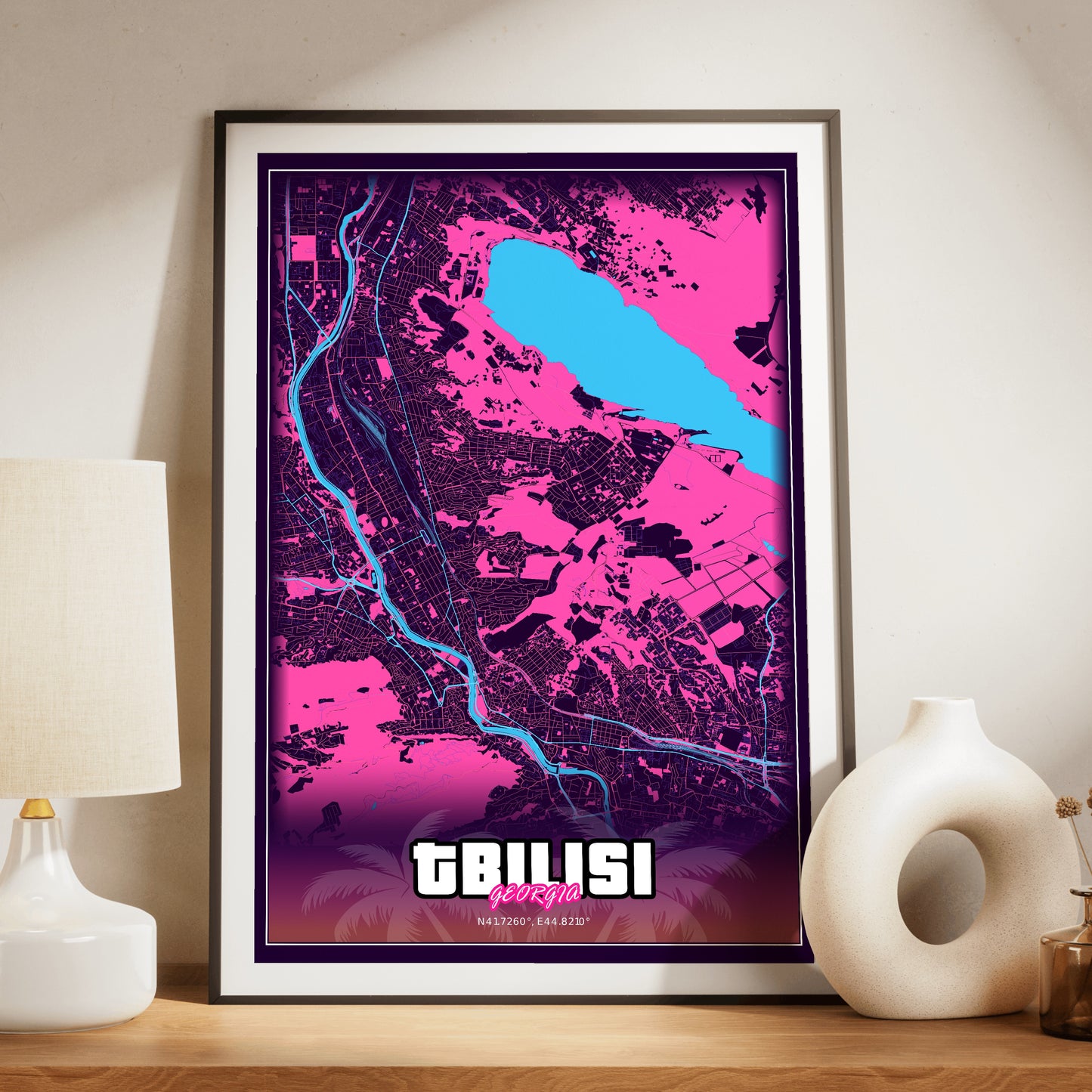 Tbilisi GTA Map Poster