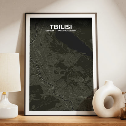 Tbilisi Sable Map Poster