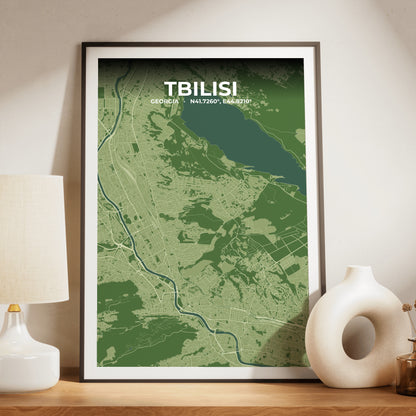 Tbilisi Clay Map Poster