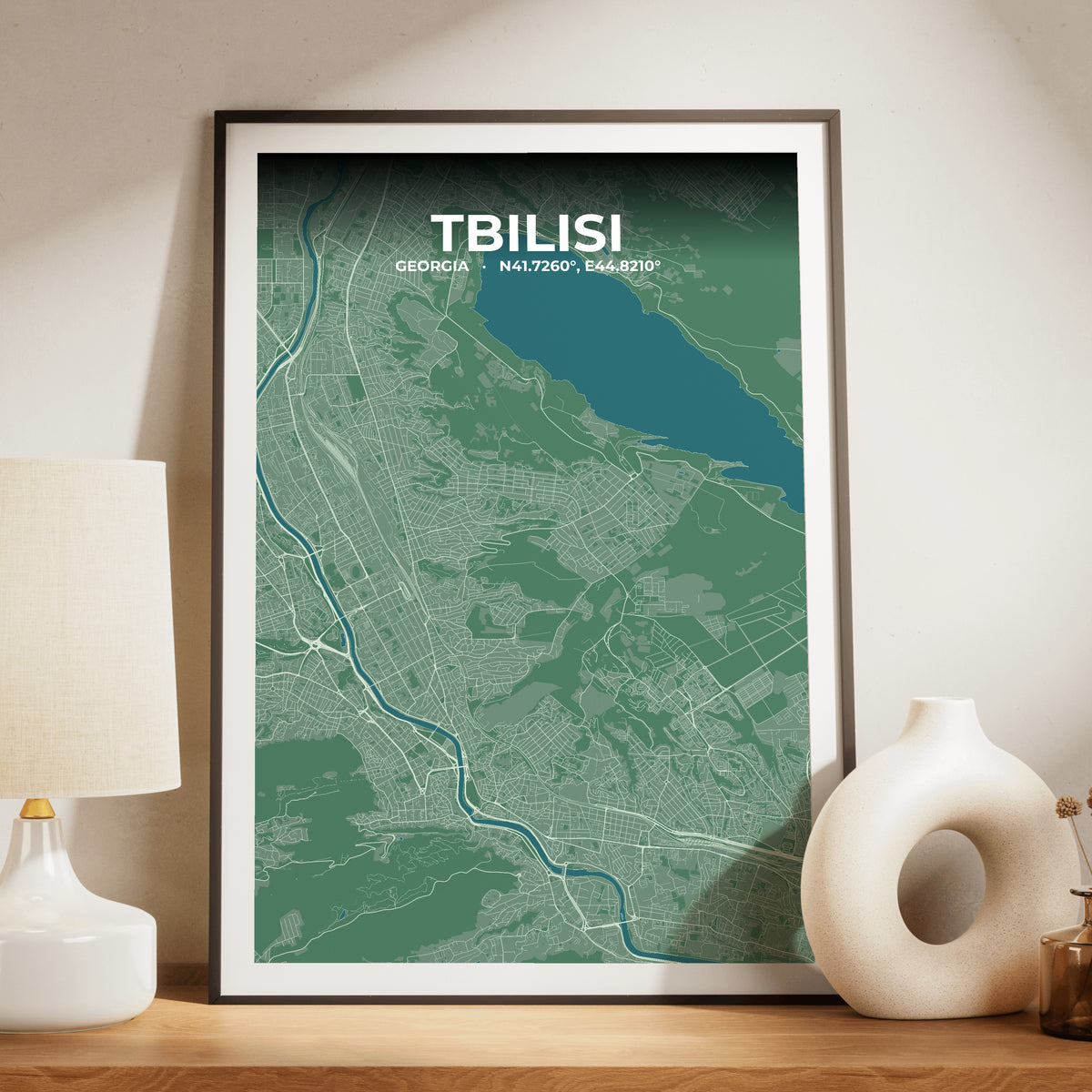Tbilisi Mist Map Poster