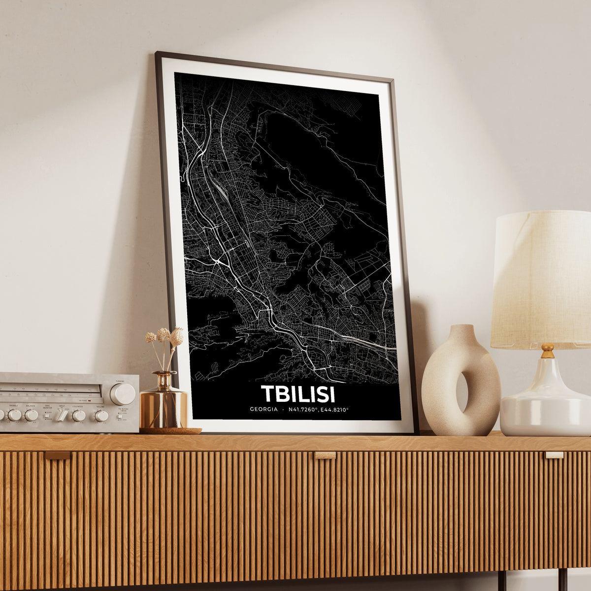 Tbilisi Elegant Map Poster