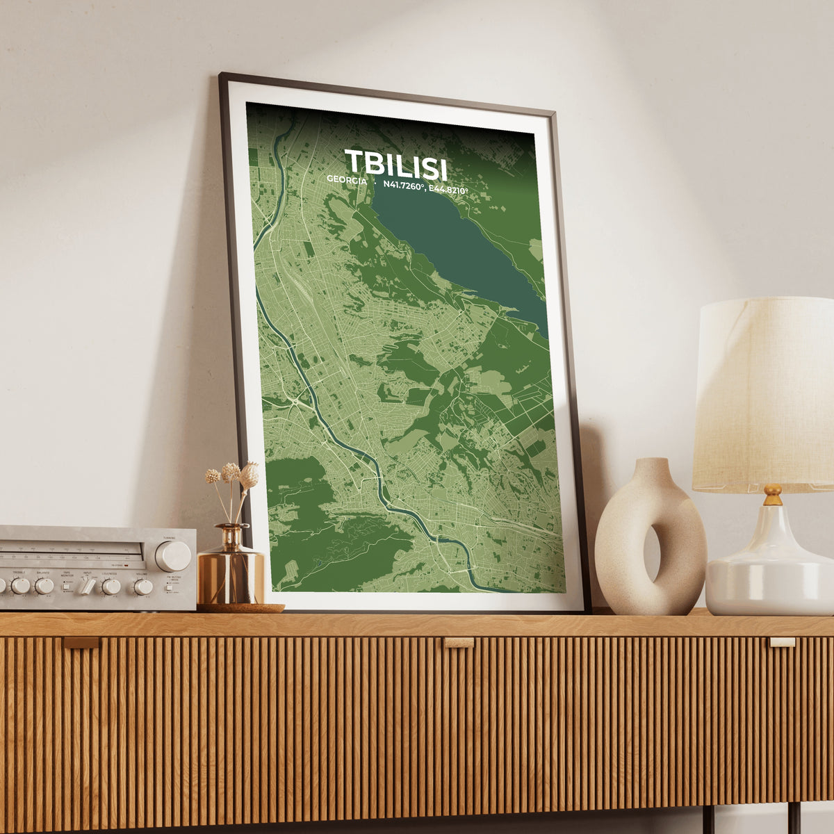 Tbilisi Clay Map Poster