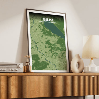 Tbilisi Clay Map Poster