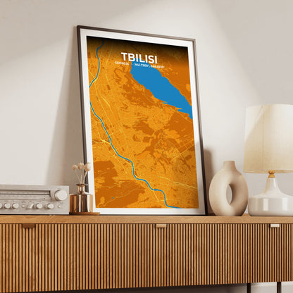 Tbilisi Scorch Map Poster