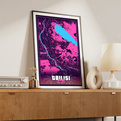 Tbilisi GTA Map Poster