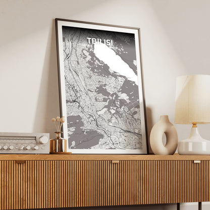 Tbilisi Ash Map Poster
