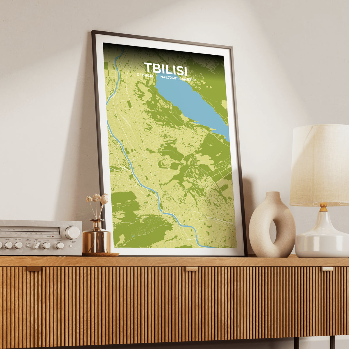 Tbilisi Fern Map Poster