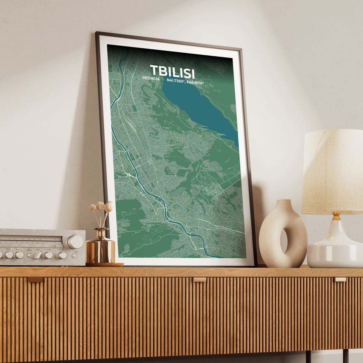 Tbilisi Mist Map Poster