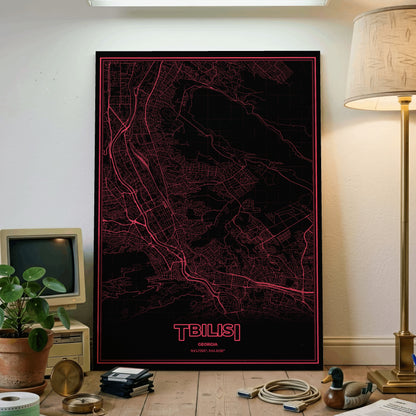 Tbilisi Phosphor Map Poster - System Alert