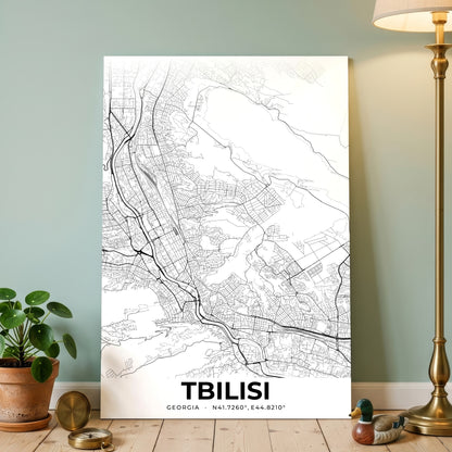 Tbilisi Elegant Map Poster