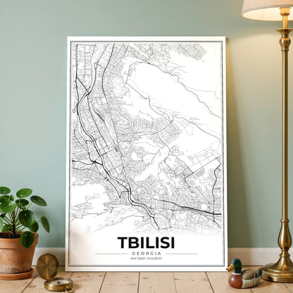 Tbilisi Modern Map Poster