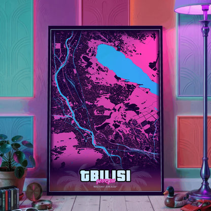 Tbilisi GTA Map Poster