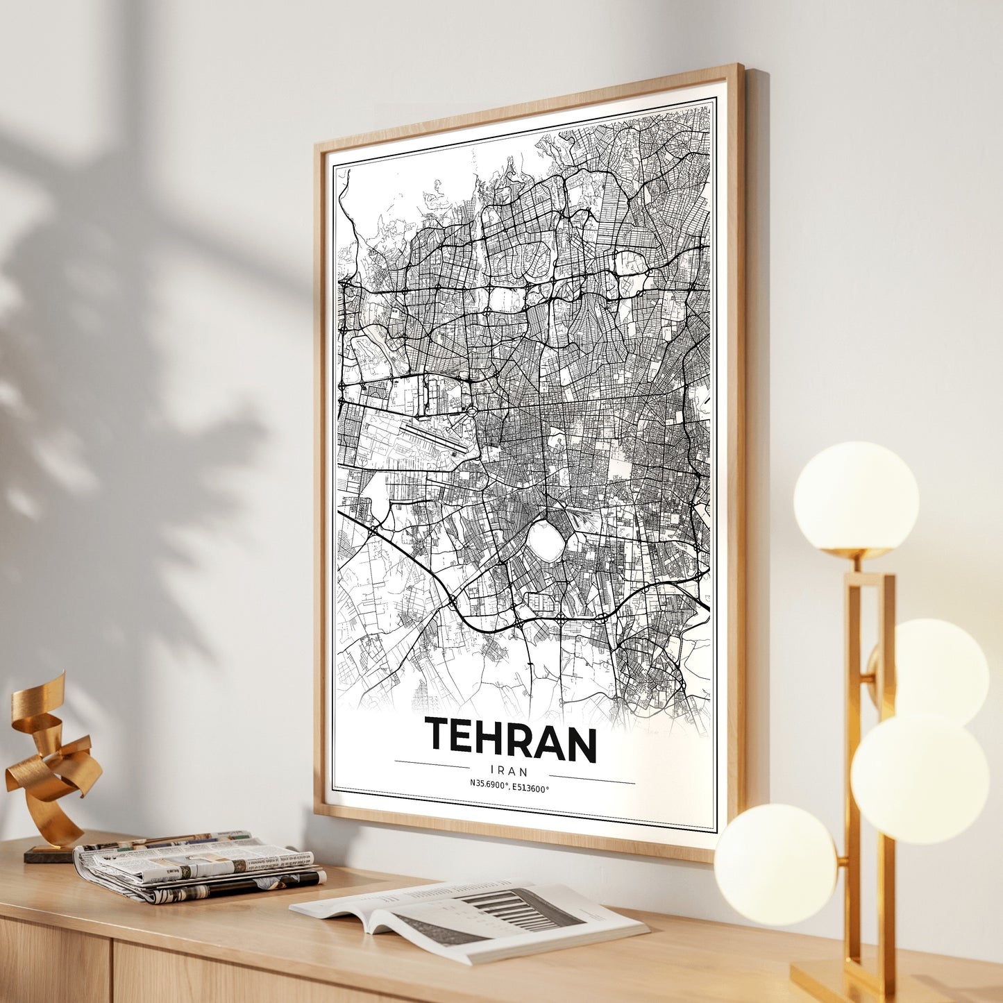 Tehran Modern Map Poster