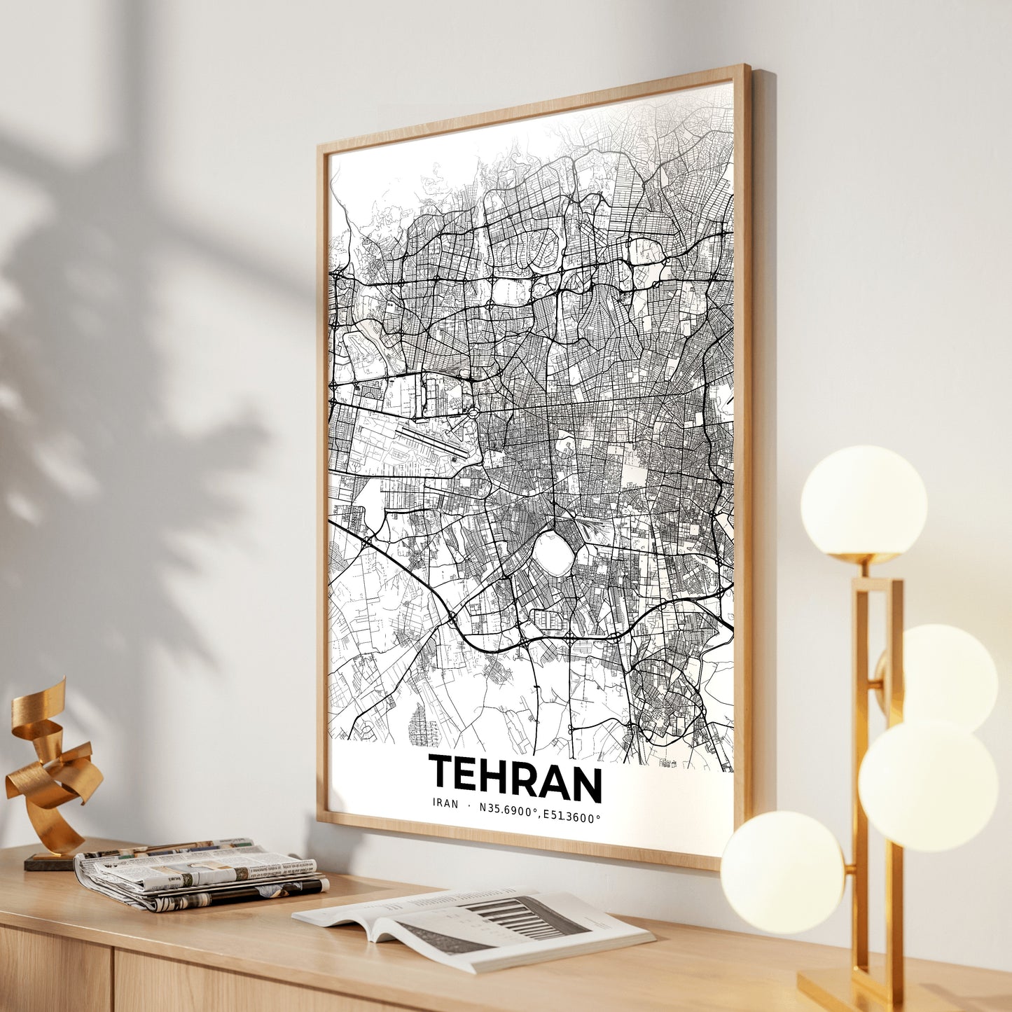 Tehran Elegant Map Poster