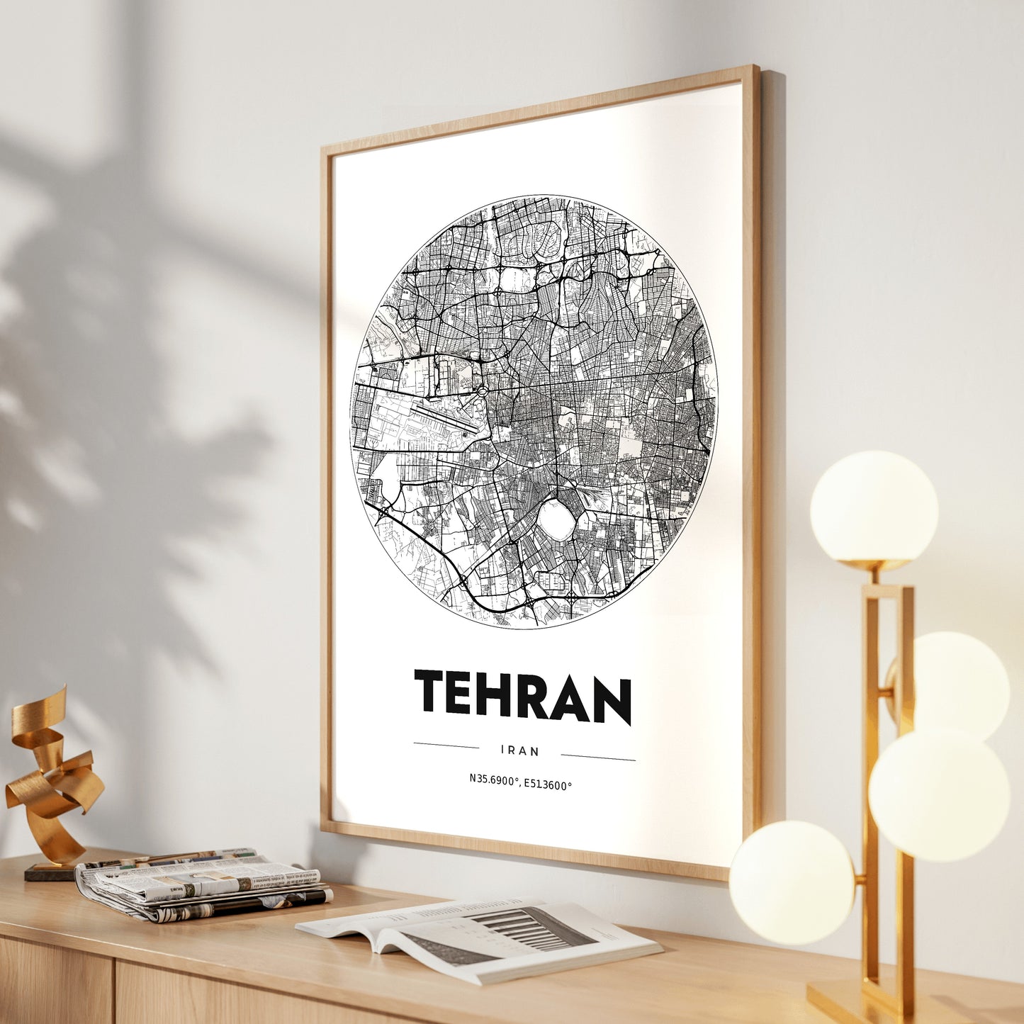 Tehran Spot Map Poster