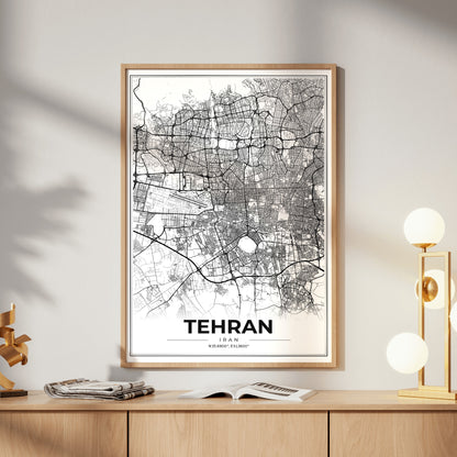 Tehran Modern Map Poster