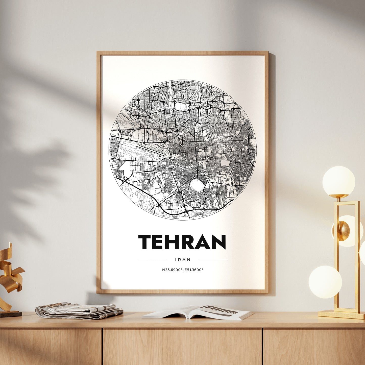 Tehran Spot Map Poster