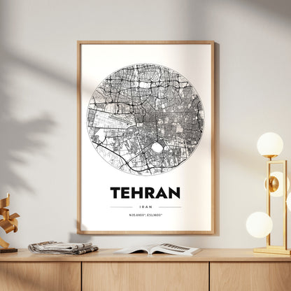 Tehran Spot Map Poster