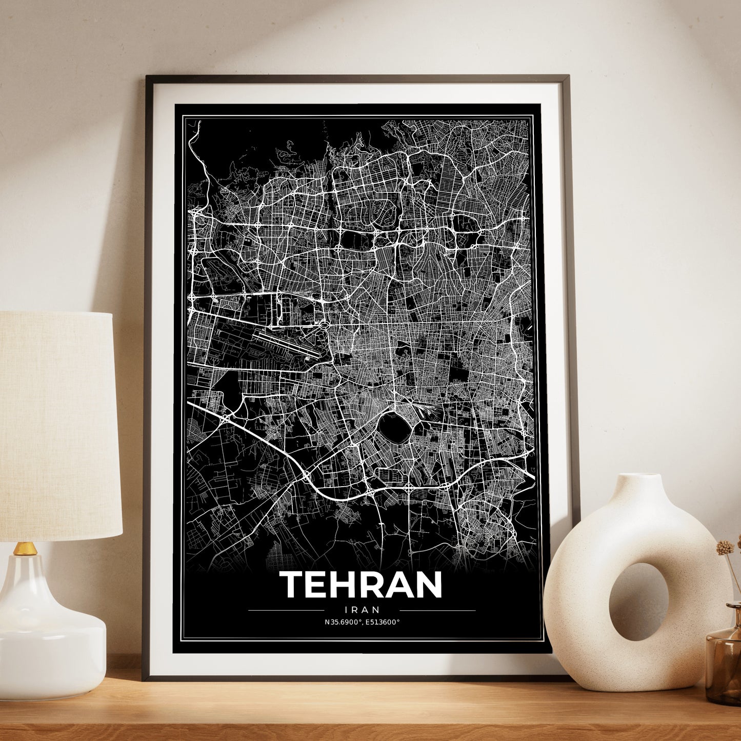 Tehran Modern Map Poster