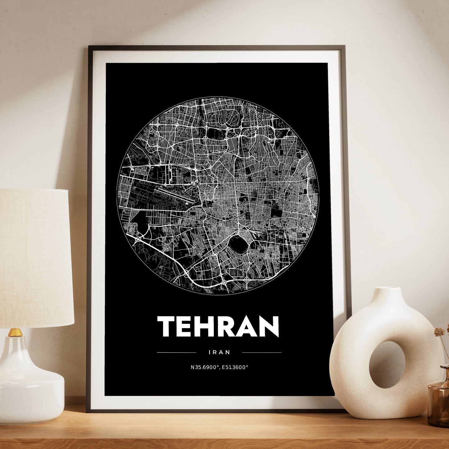Tehran Spot Map Poster