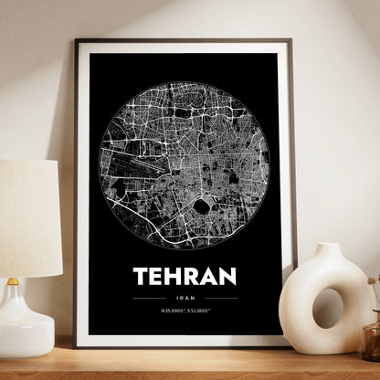 Tehran Spot Map Poster
