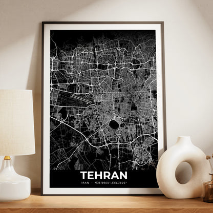 Tehran Elegant Map Poster