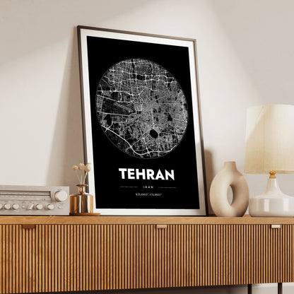 Tehran Spot Map Poster