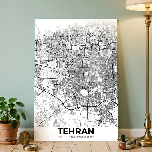 Tehran Elegant Map Poster