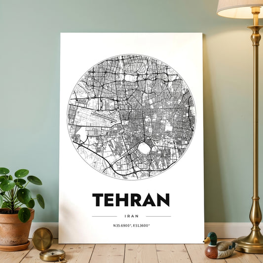 Tehran Spot Map Poster