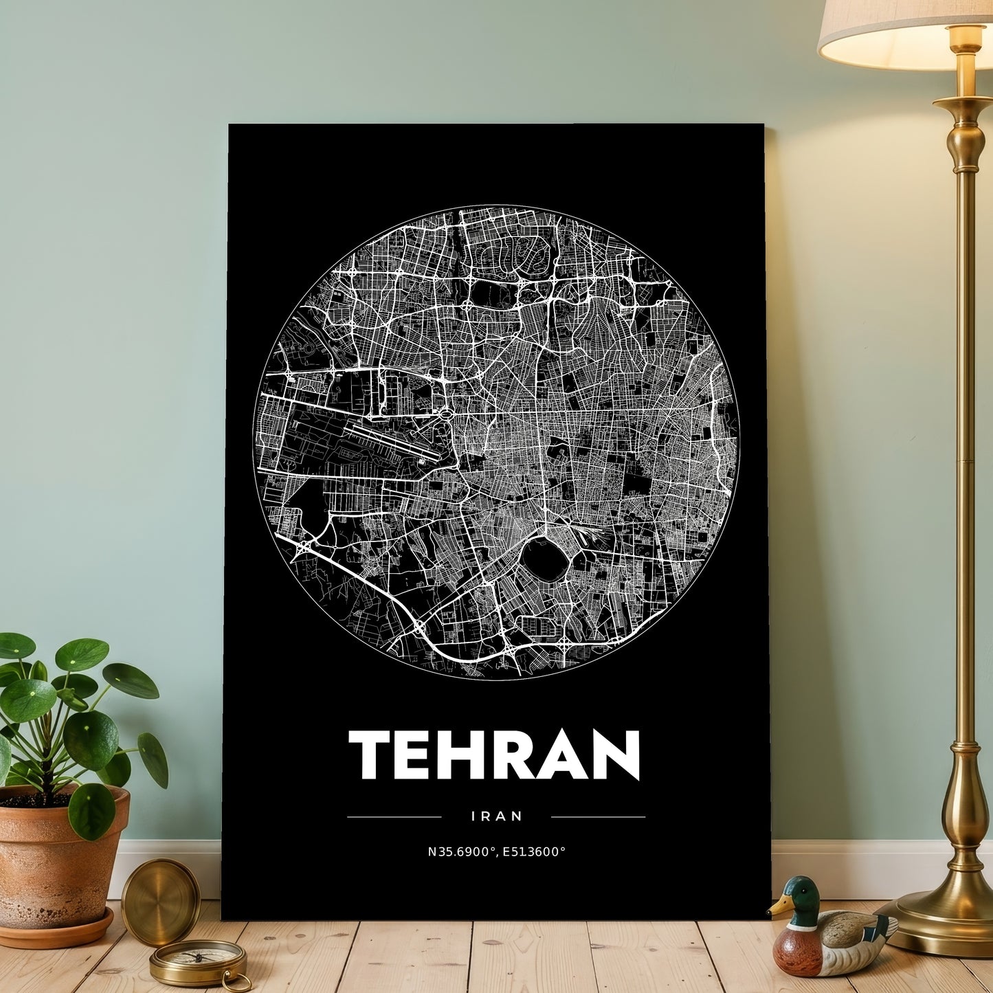 Tehran Spot Map Poster