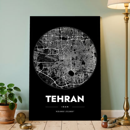 Tehran Spot Map Poster