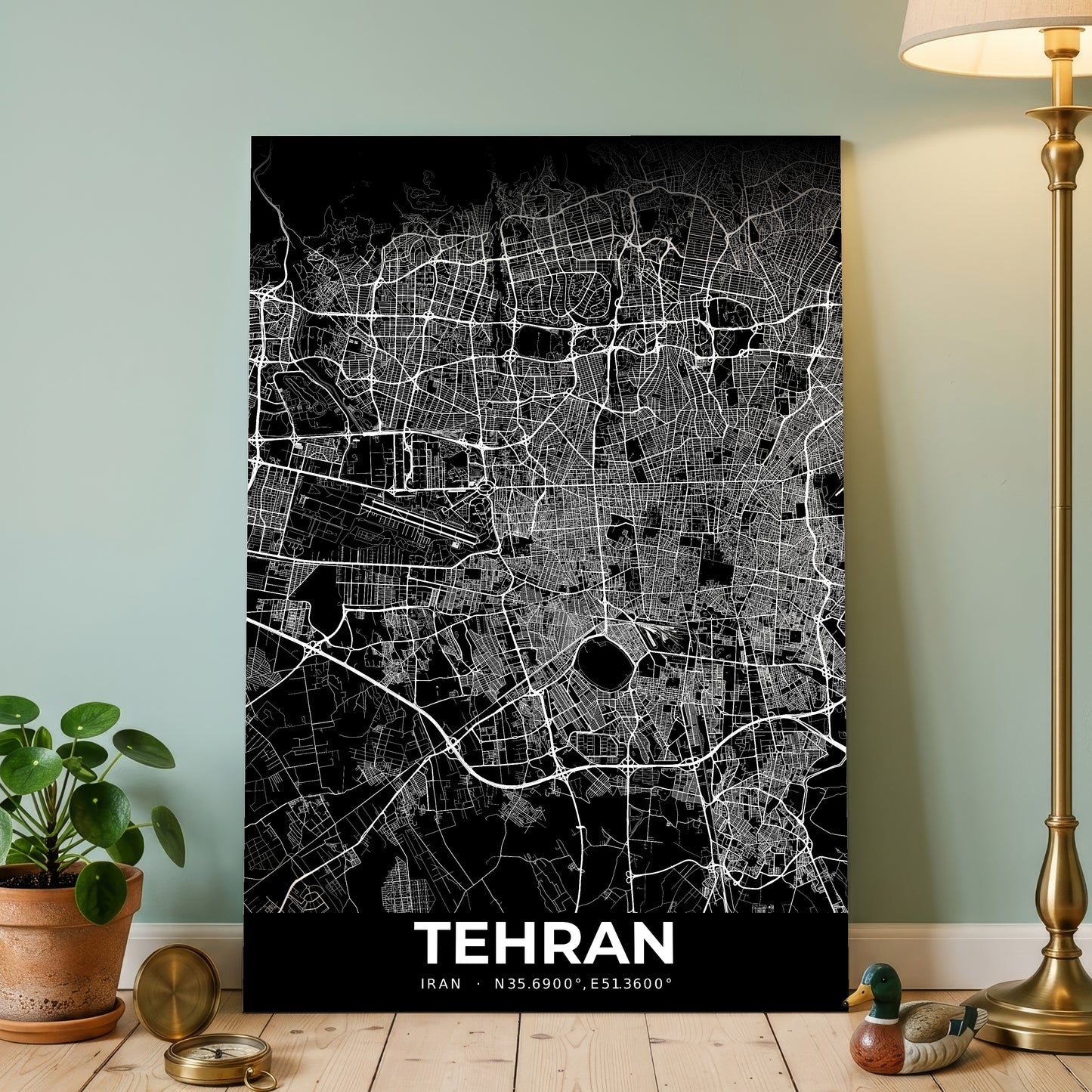 Tehran Elegant Map Poster