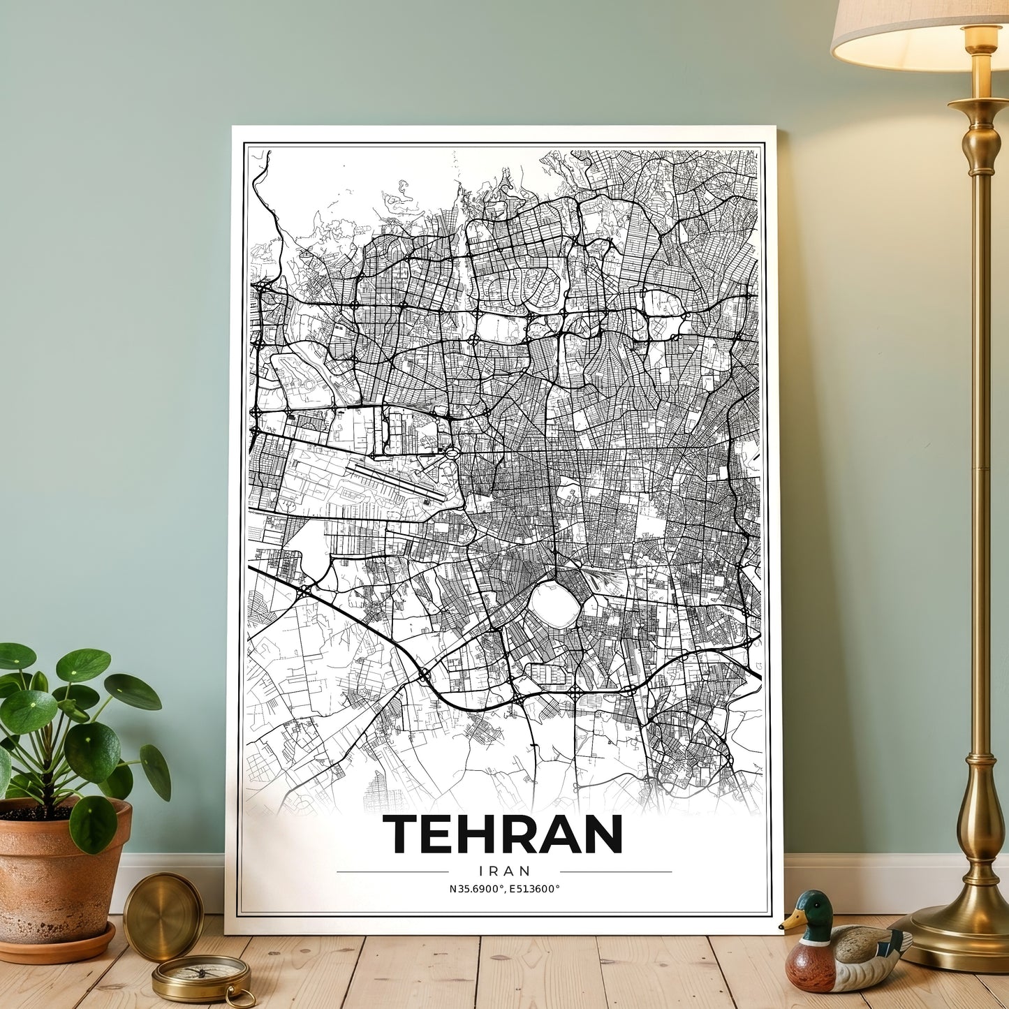 Tehran Modern Map Poster
