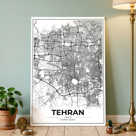 Tehran Modern Map Poster