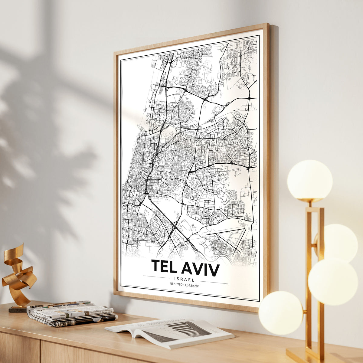 Tel Aviv Modern Map Poster