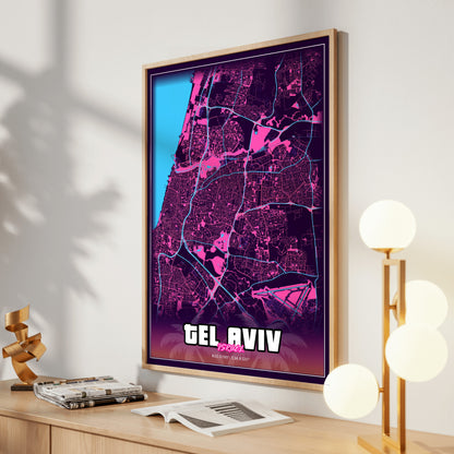 Tel Aviv GTA Map Poster