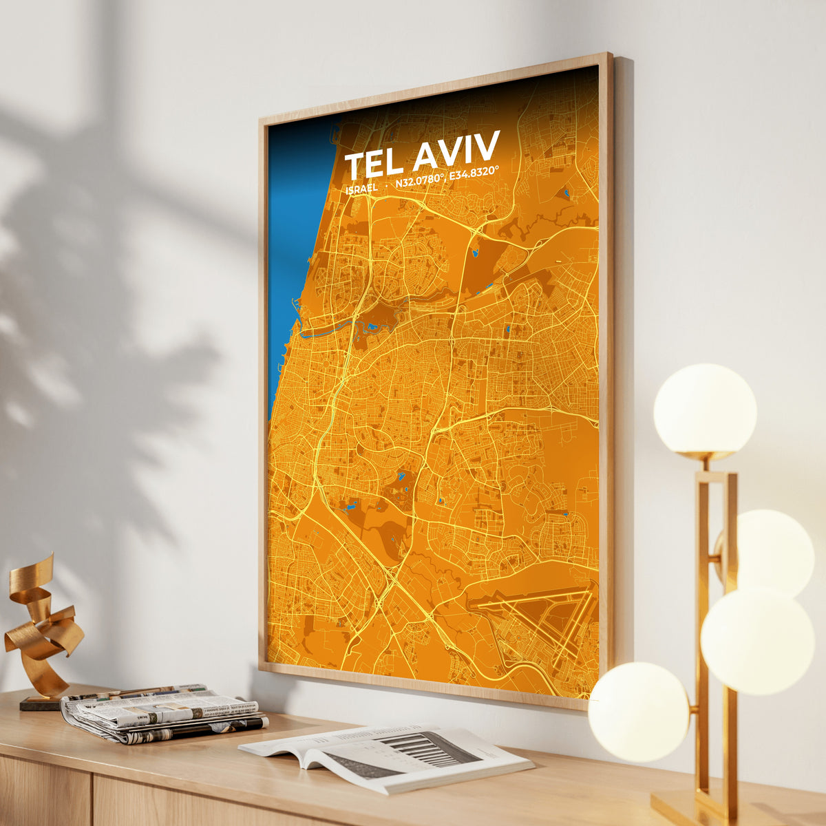 Tel Aviv Scorch Map Poster