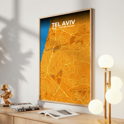 Tel Aviv Scorch Map Poster