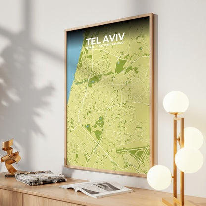 Tel Aviv Fern Map Poster