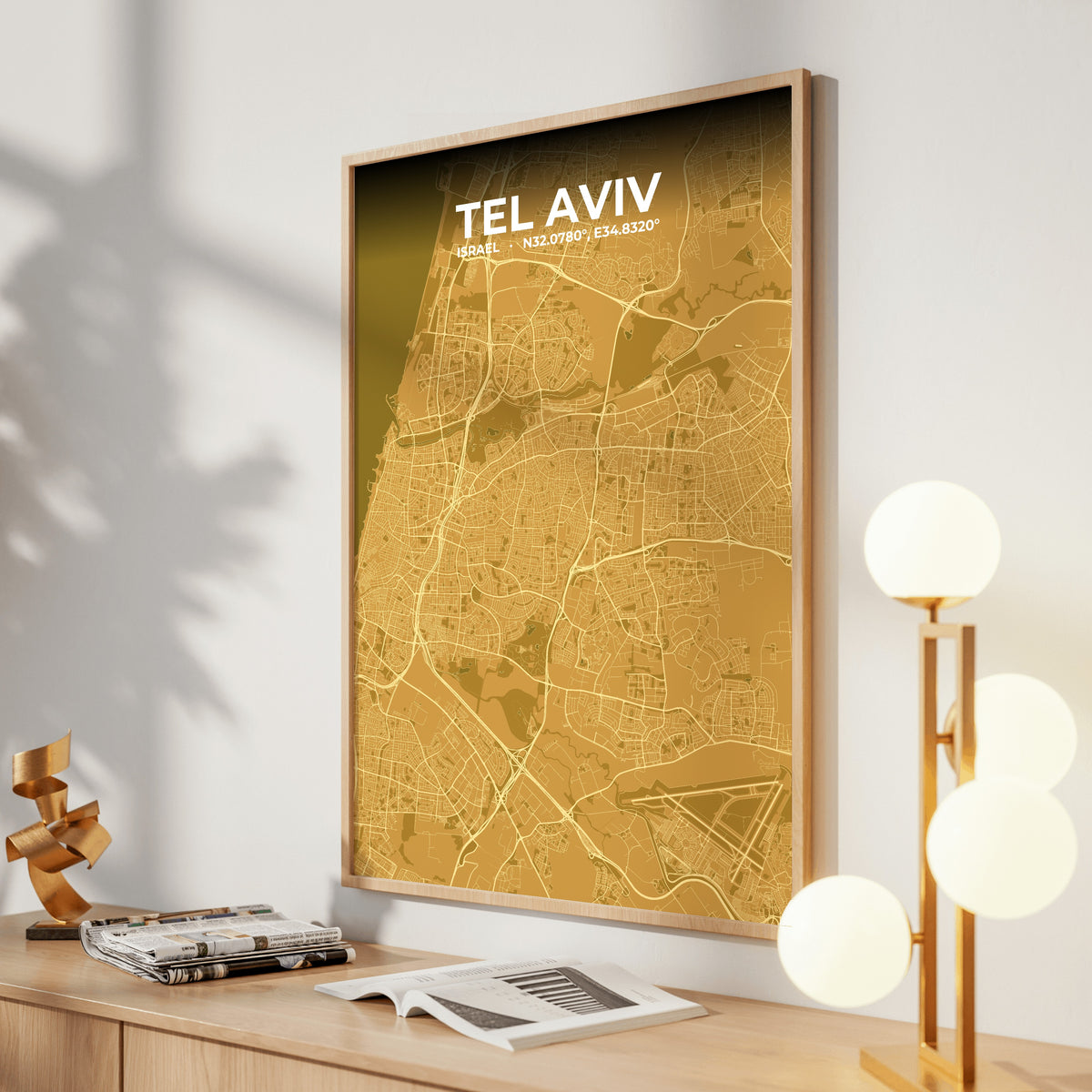 Tel Aviv Forge Map Poster