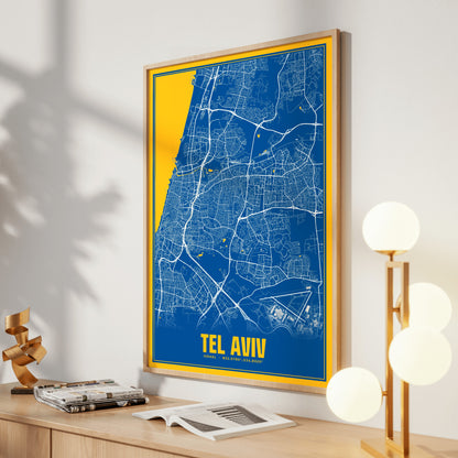 Tel Aviv Blockbuster Map Poster