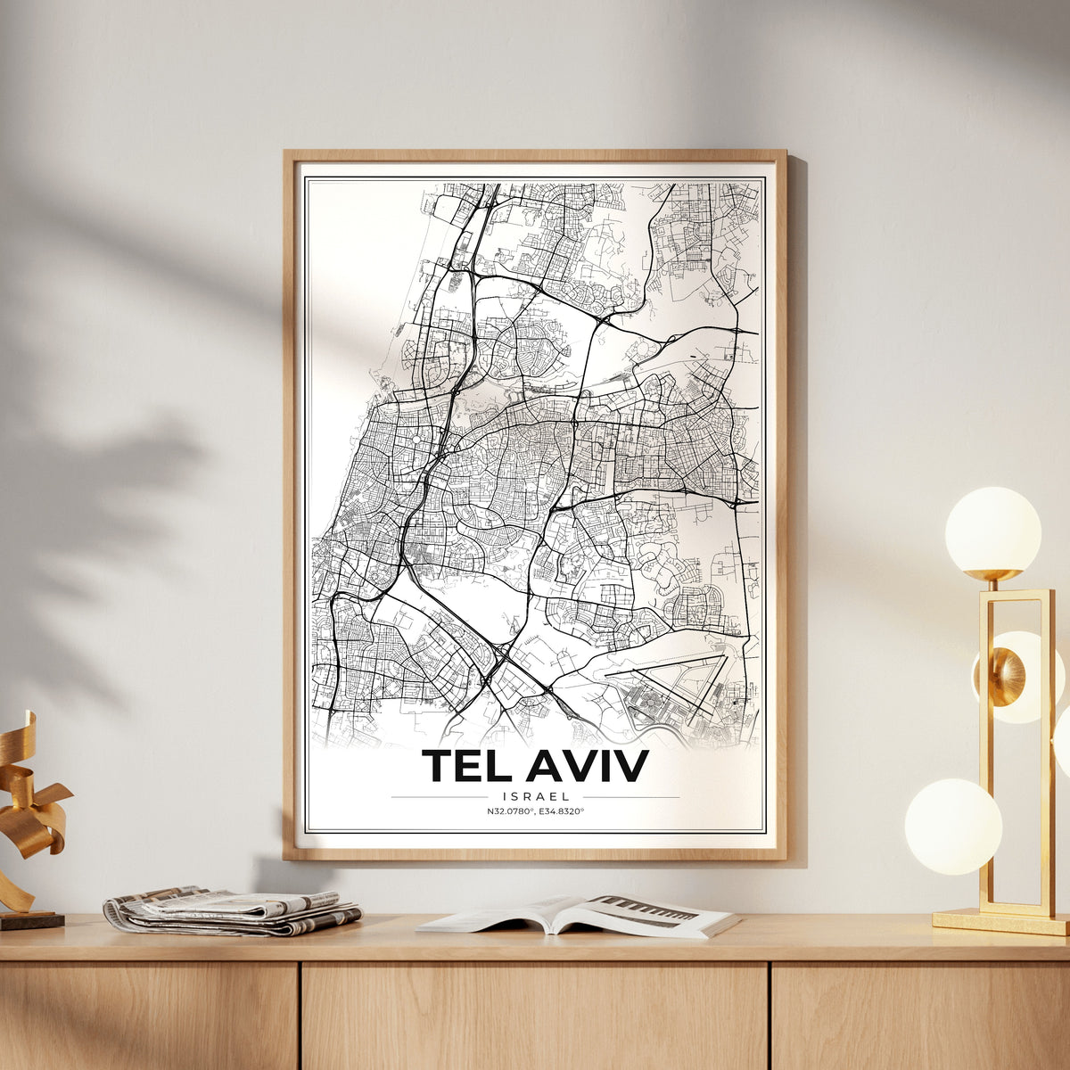 Tel Aviv Modern Map Poster