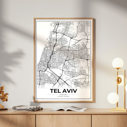 Tel Aviv Modern Map Poster