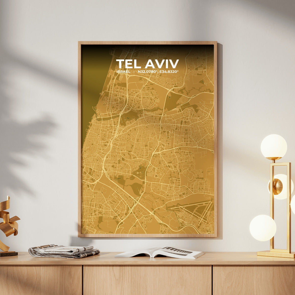 Tel Aviv Forge Map Poster