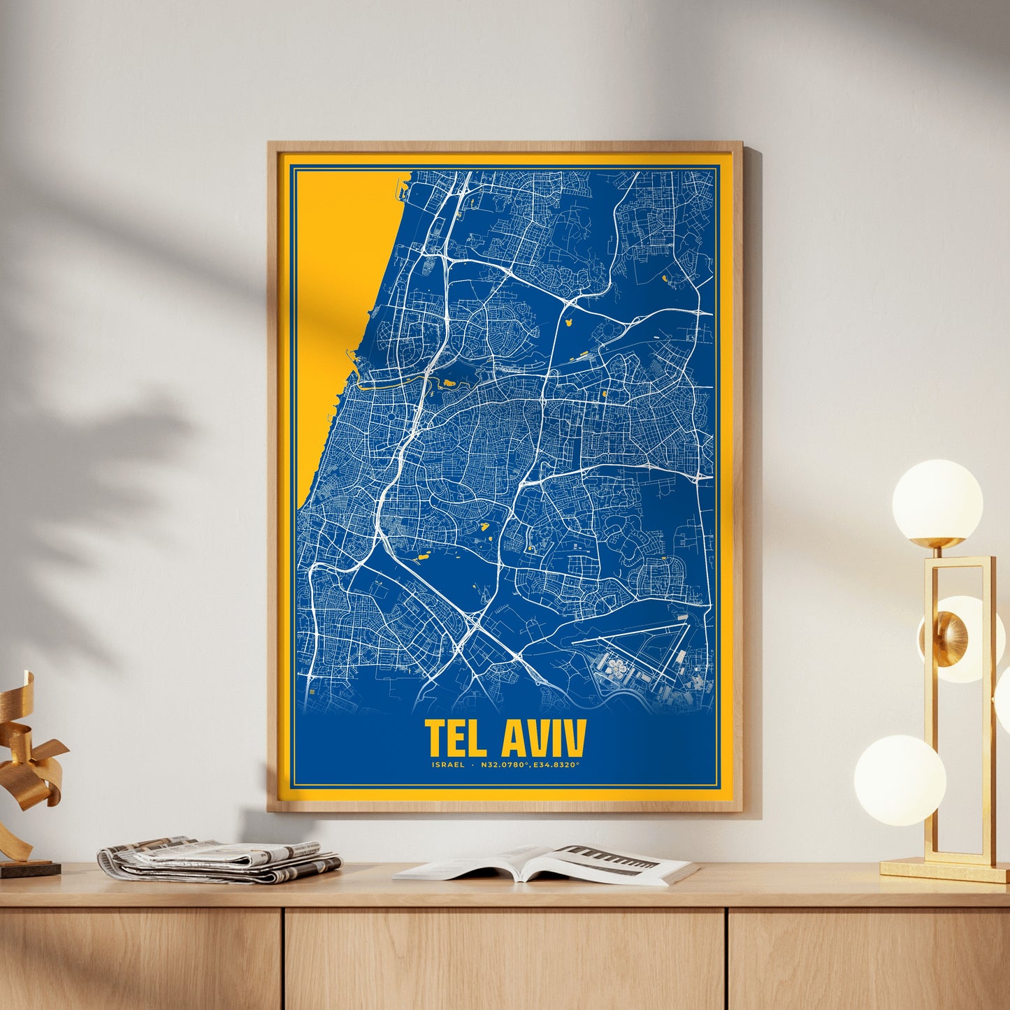 Tel Aviv Blockbuster Map Poster