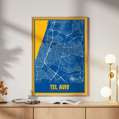 Tel Aviv Blockbuster Map Poster