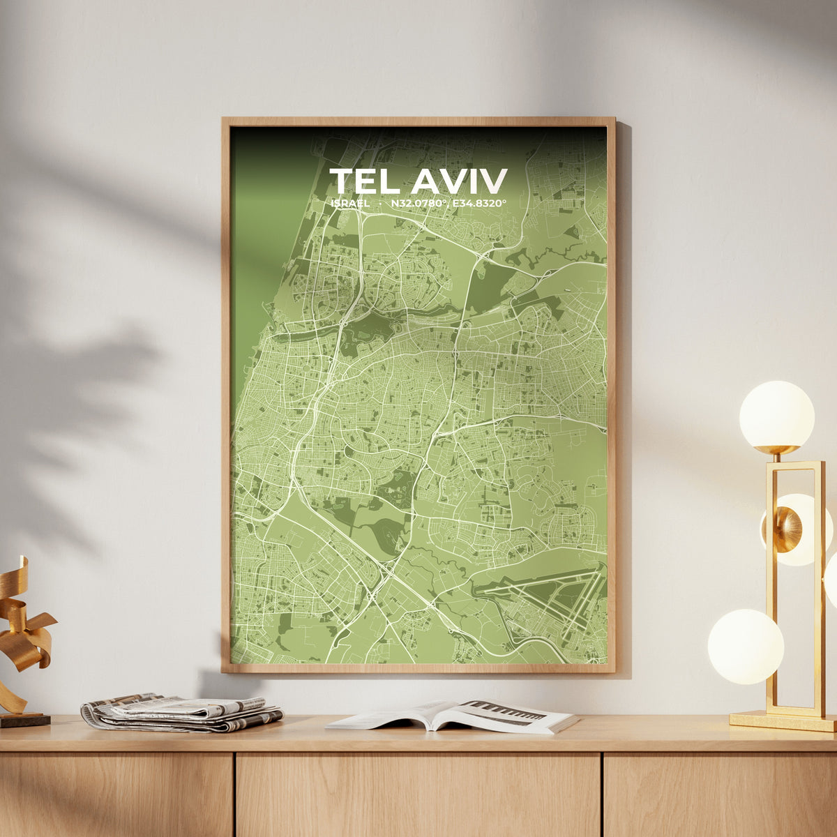 Tel Aviv Grove Map Poster