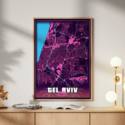 Tel Aviv GTA Map Poster