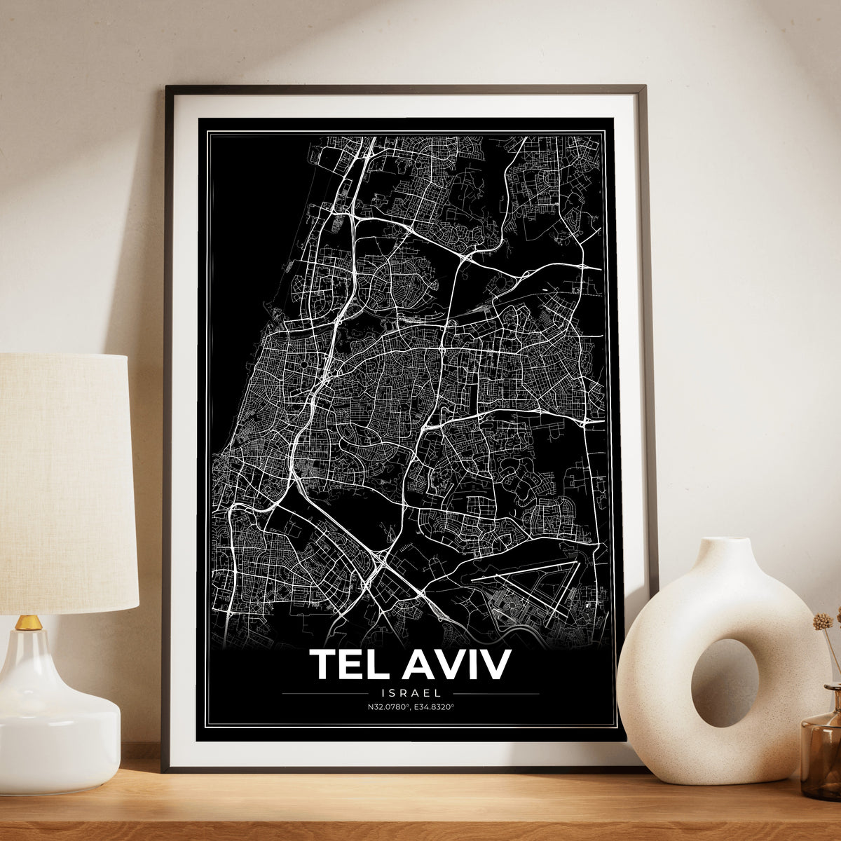 Tel Aviv Modern Map Poster