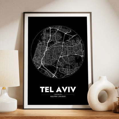 Tel Aviv Spot Map Poster